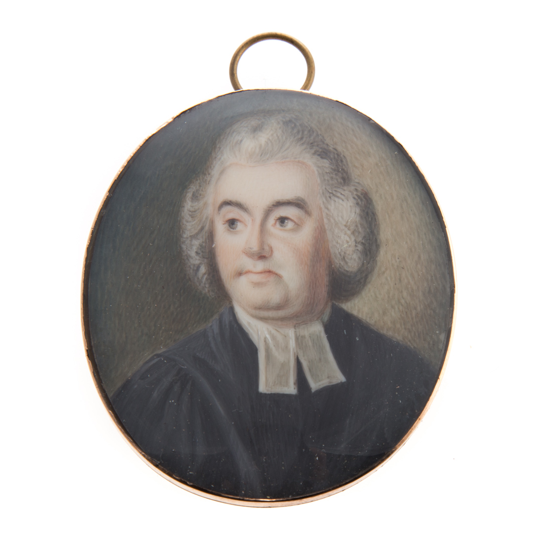 Appraisal: English School Portrait Miniature of a Sextant late th century