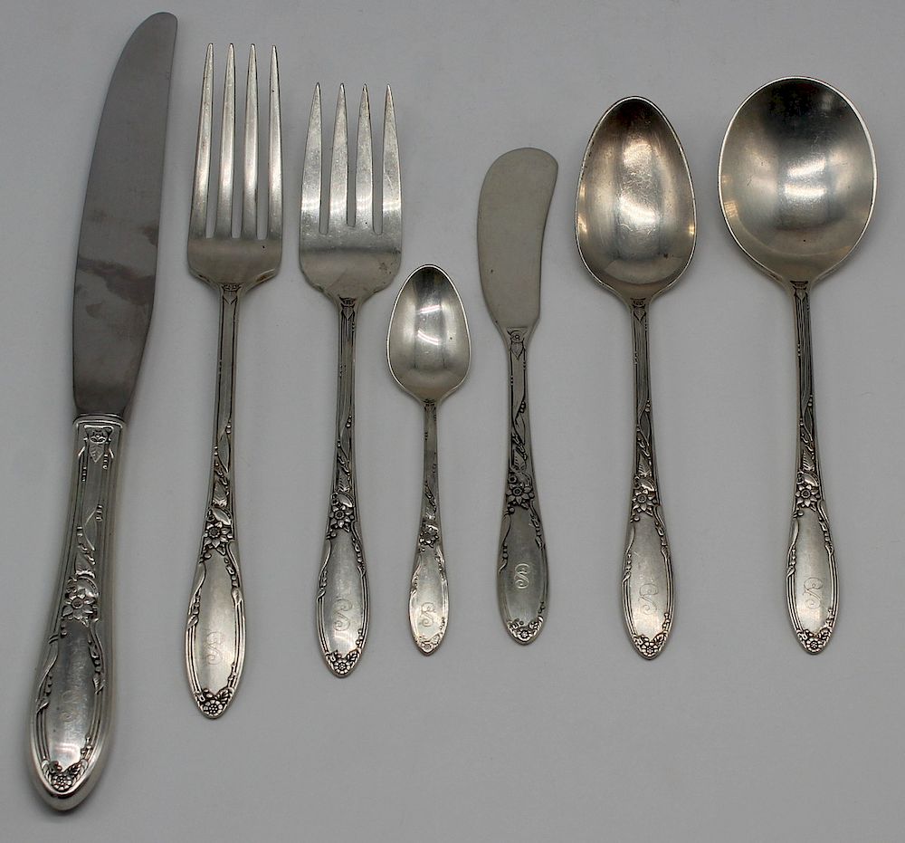 Appraisal: STERLING Heirloom Sterling Virginian Flatware Includes teaspoons - approx in