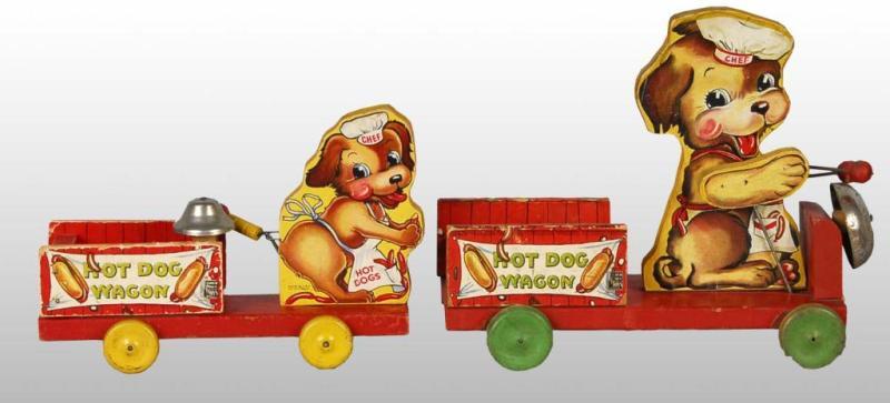 Appraisal: Lot of Fisher Price Hot Dog Wagon Toys Description American