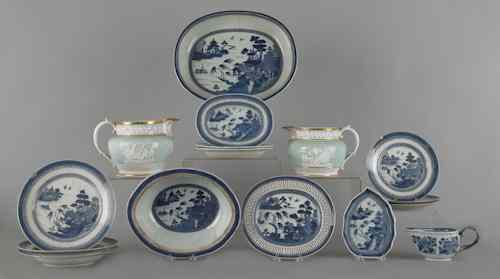 Appraisal: Group of Chinese export Canton porcelain th c pcs together