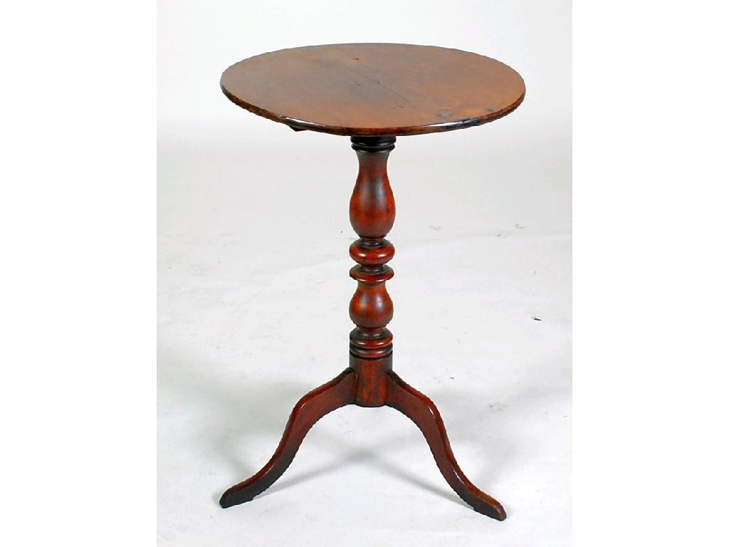 Appraisal: NINETEENTH CENTURY MAHOGANY TRIPOD OCCASIONAL TABLE the circular snap top