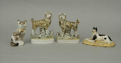 Appraisal: Group of Four Staffordshire-Type Animal Figures