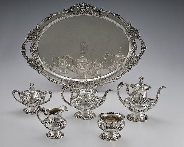 Appraisal: SIX PIECE FRANCIS I STERLING TEA SERVICE marked for Reed