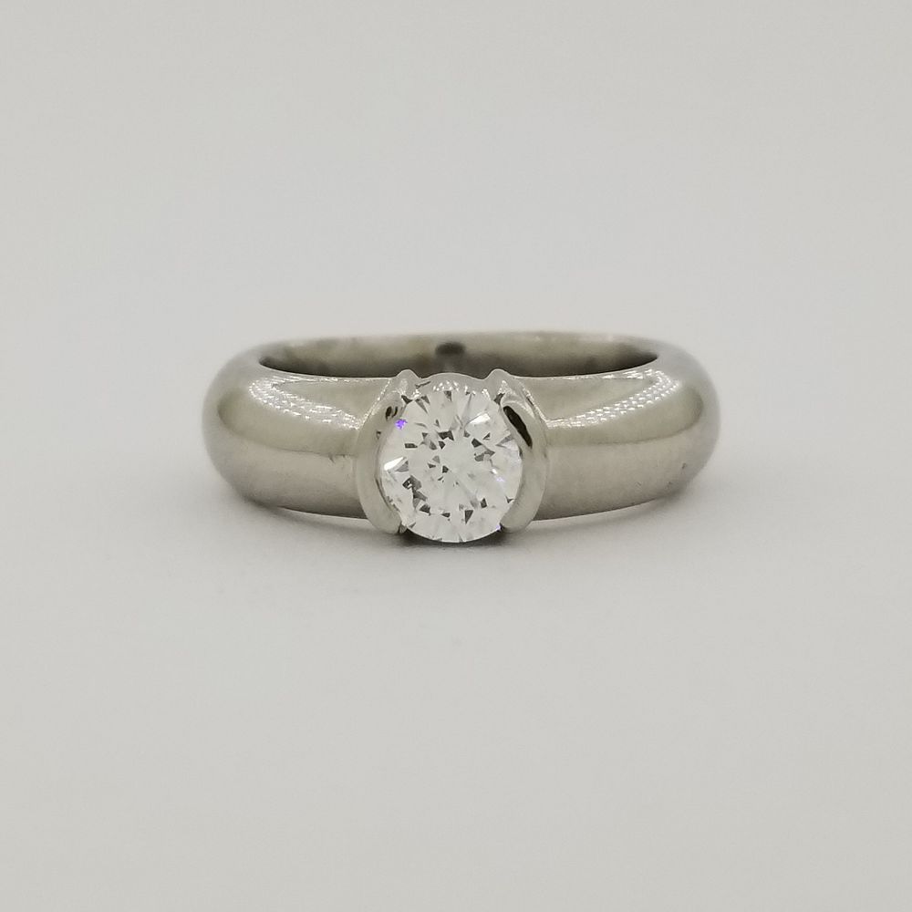 Appraisal: Tiffany Co Platinum Diamond Ring Tiffany Co Platinum Diamond Ring