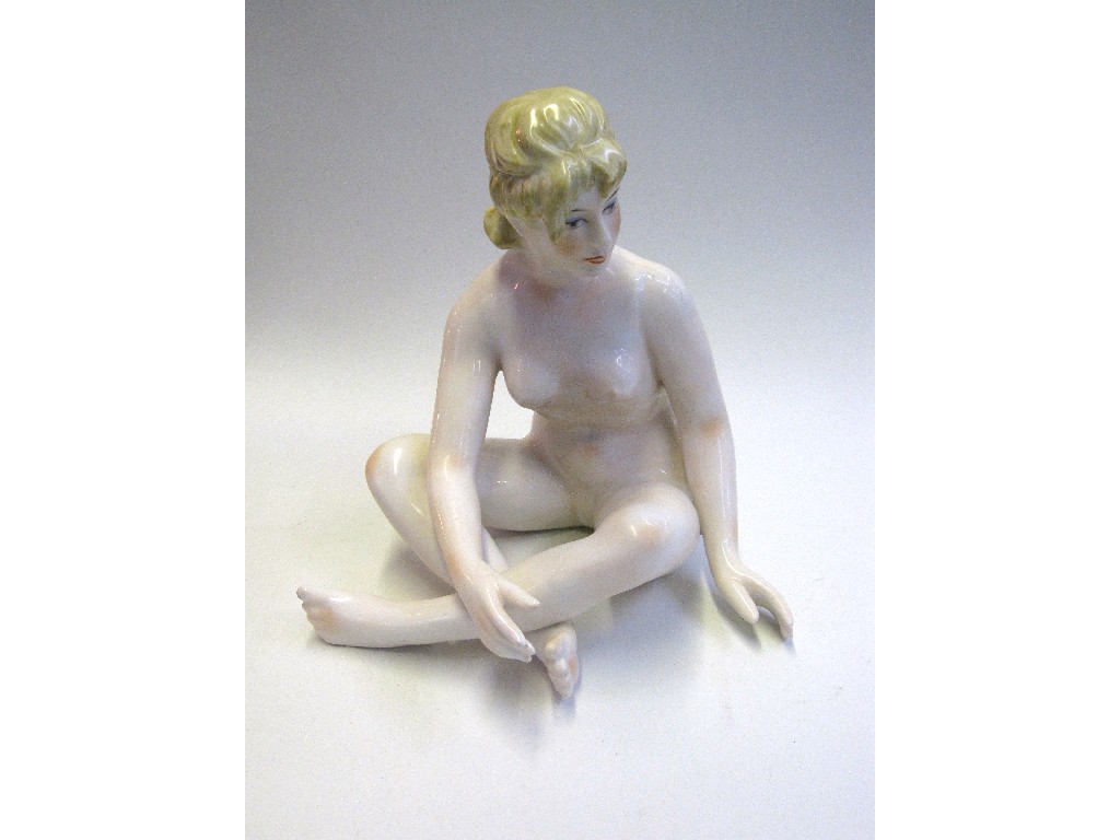 Appraisal: Modern Wien porcelain figure of a seated nude