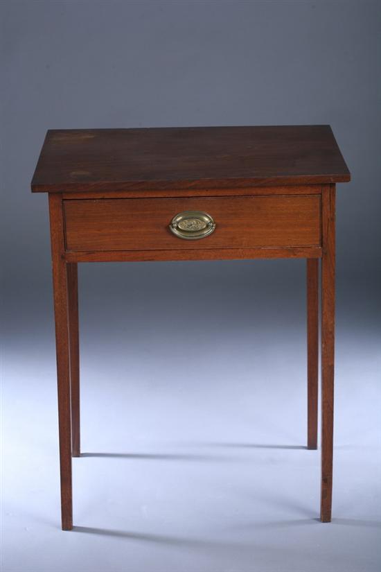 Appraisal: AMERICAN FEDERAL WALNUT SIDE TABLE Late th early th century