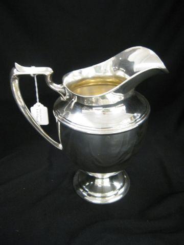 Appraisal: Fisher Sterling Silver Water Pitcher tall classic form