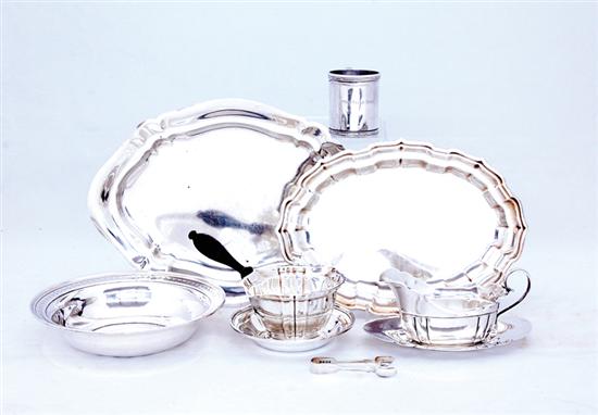 Appraisal: Collection of sterling trays bowls and serving pieces Reed Barton