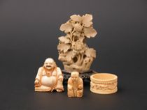 Appraisal: Grouping of Carved Oriental Items Lot of of carved oriental