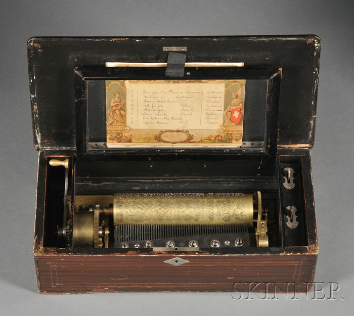 Appraisal: Eight Air Cylinder Musical Box with in cylinder playing All