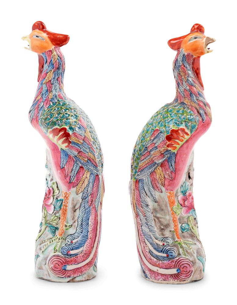 Appraisal: A Pair of Chinese Export Famille Rose Porcelain Figures of