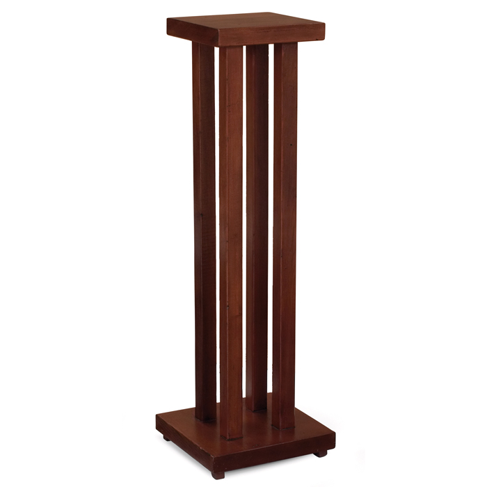 Appraisal: Prairie School style pedestal in redwood square top with four