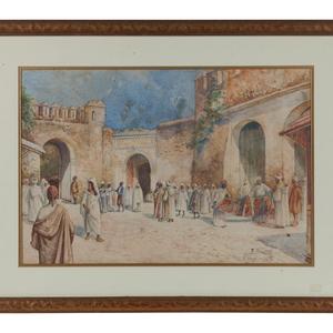 Appraisal: Artist Unknown Late th Early th Century Tangier watercolor signed