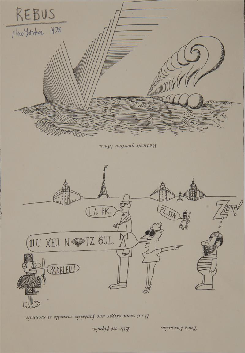 Appraisal: SAUL STEINBERG - A ROSE IS A ROSE IS A