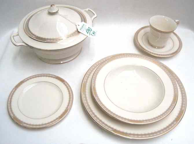 Appraisal: SET OF MIKASA PORCELAIN DINNER WARE pieces ivory fields with