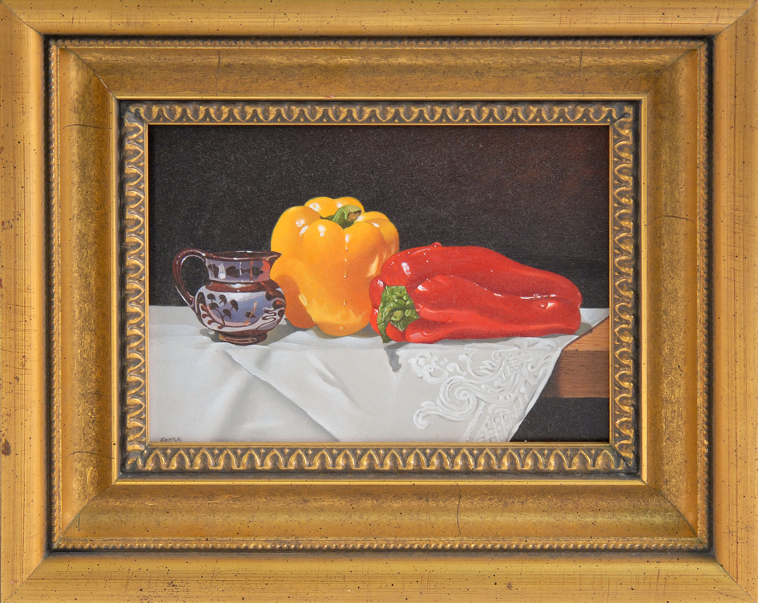 Appraisal: ROBERT K ROARKAmerican ContemporaryPeppers Porcelain Signed lower left Roark Titled