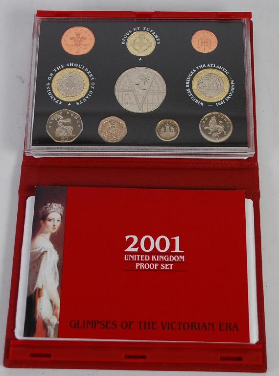 Appraisal: UNITED KINGDOM DELUXE PROOF SET ten coins 'Glimpses of the