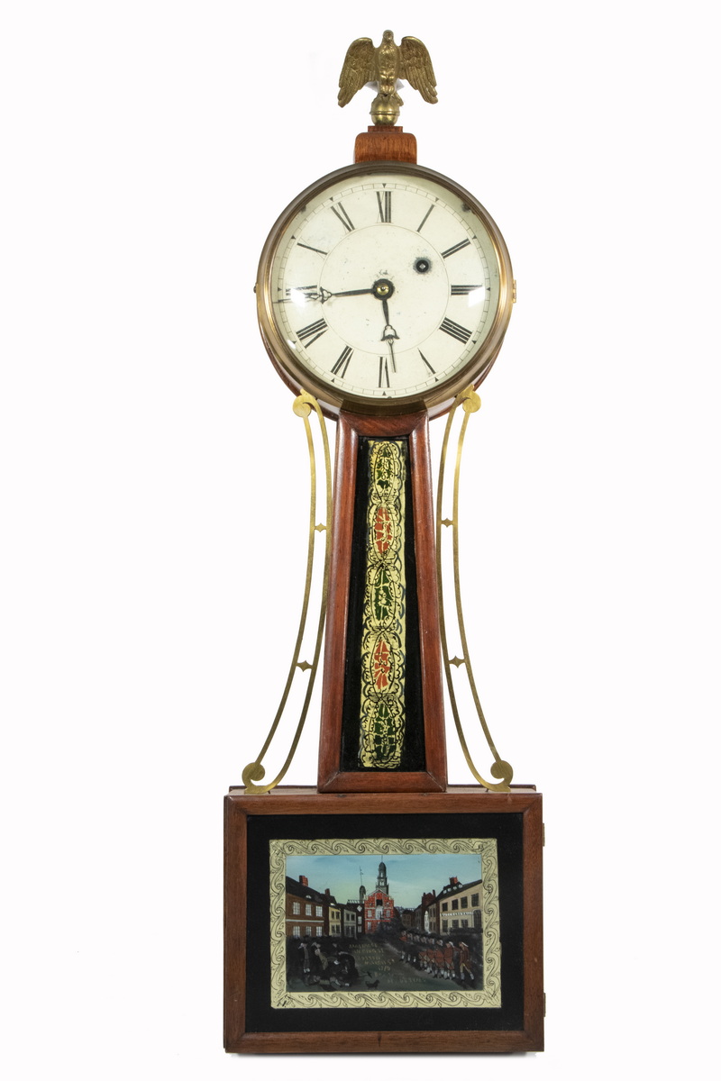 Appraisal: BOSTON BANJO CLOCK Early th c Willard Type Weight Driven