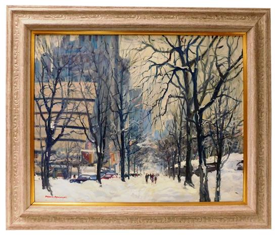 Appraisal: Bogomir Bogey Bogdanovic Yugoslavian-American - Fifth Avenue and Central Park