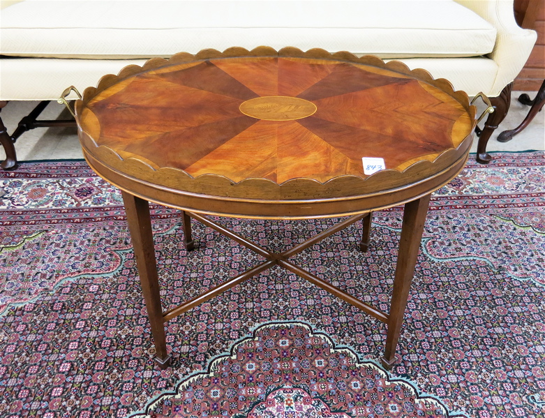 Appraisal: FEDERAL STYLE MAHOGANY TEA TABLE Collector's Edition by Baker Furniture