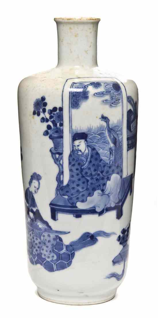 Appraisal: A Chinese Blue and White Vase having underglaze decoration of