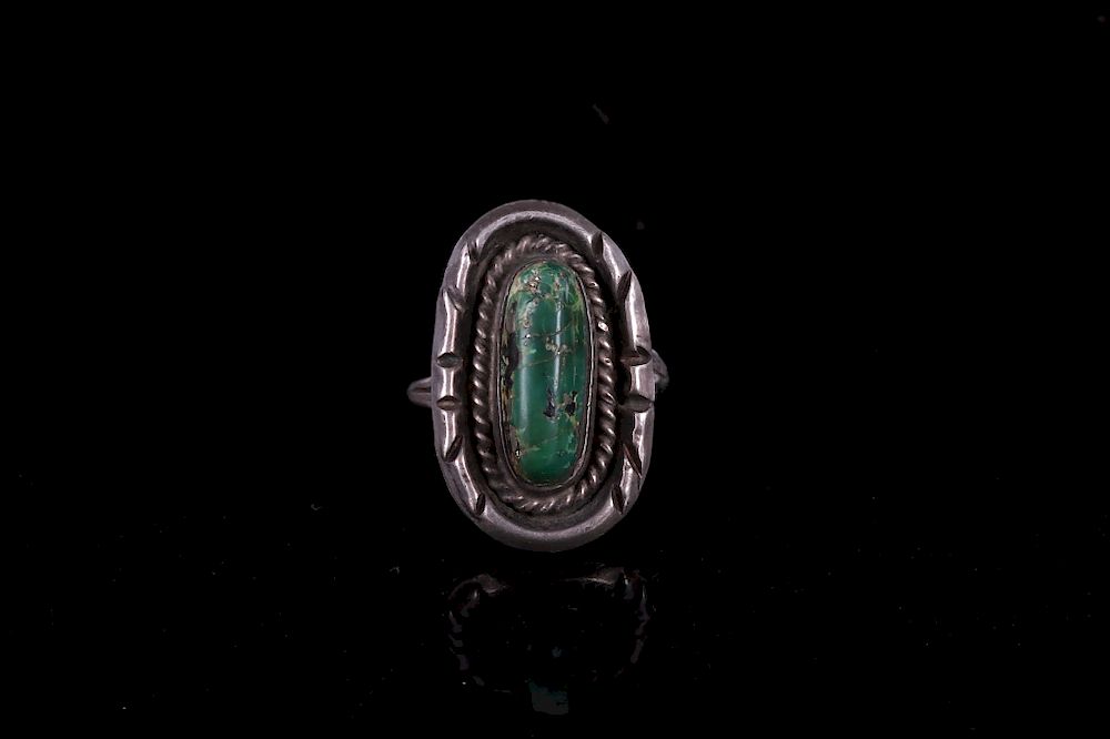 Appraisal: Old Pawn King's Manassa Turquoise Ring Up for bidding is