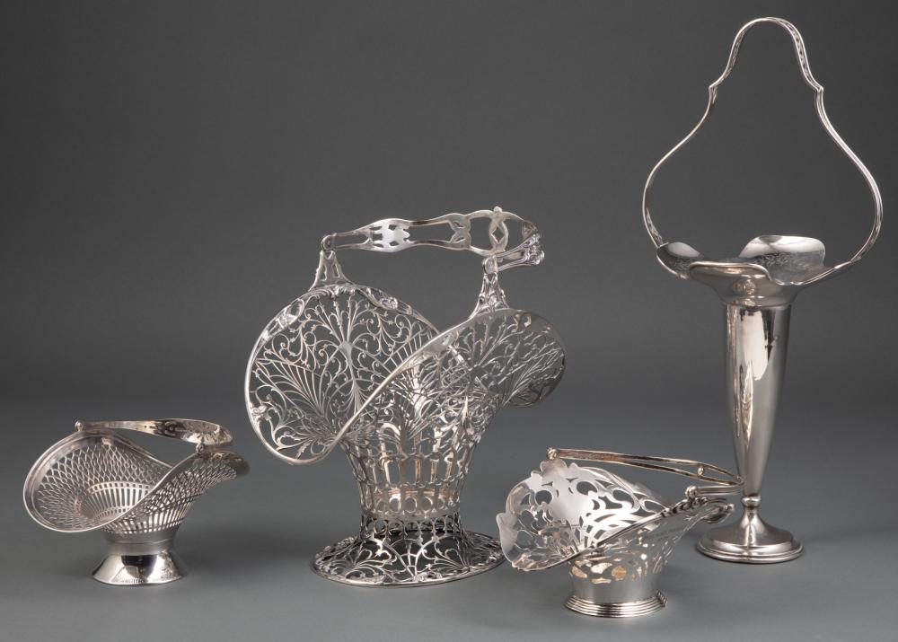 Appraisal: Group of American Sterling Silver Baskets incl J E Caldwell