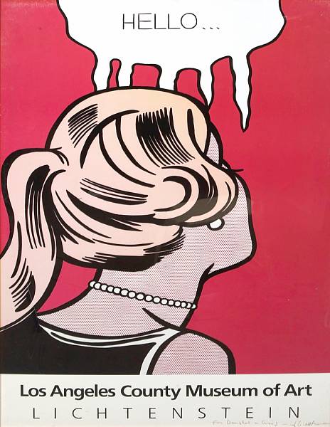 Appraisal: After Roy Lichtenstein Hello Girl with Ball Posters first with