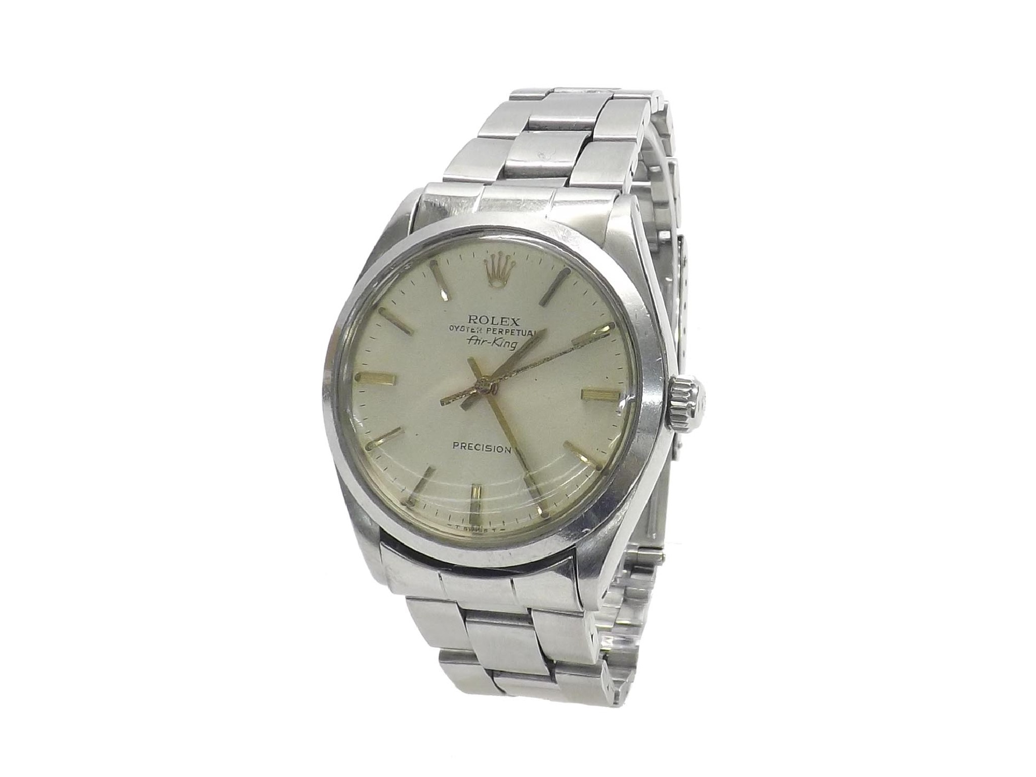 Appraisal: Rolex Oyster Precision Air-King stainless steel gentleman's bracelet watch ref