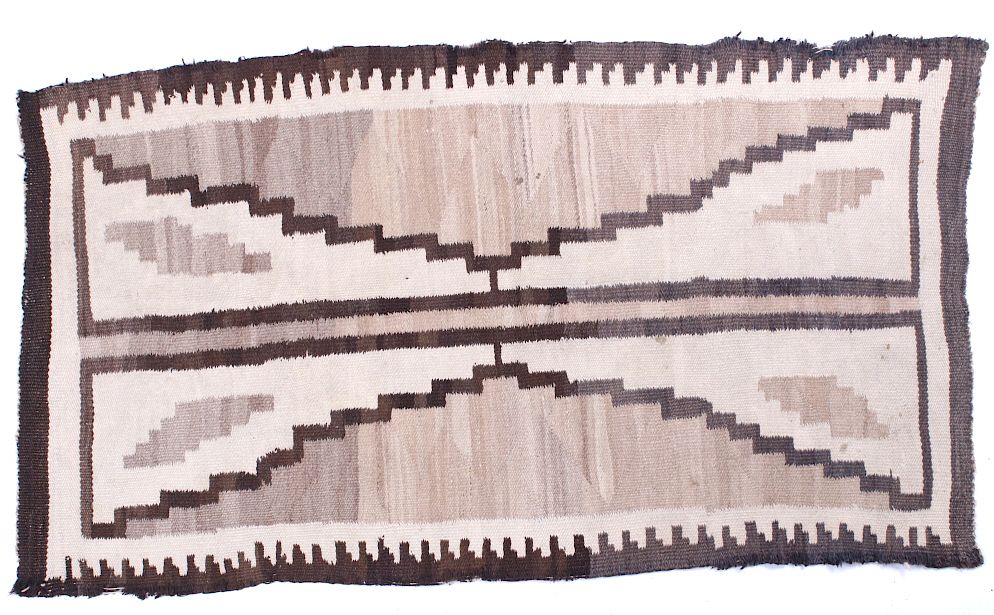 Appraisal: Navajo Two Gray Hills Storm Pattern Rug Circa For your