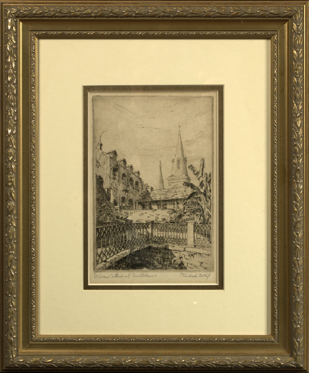 Appraisal: Alice Standish Buell American - two etchings depicting views of