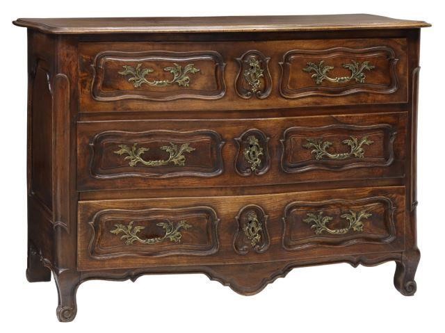 Appraisal: French Louis XV period walnut commode Rhone Valley th c