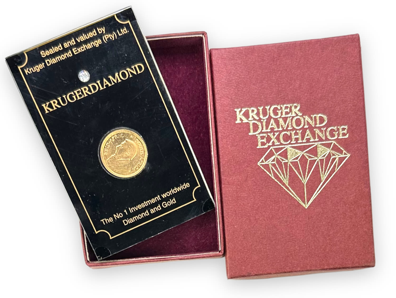 Appraisal: Kruger Diamond Exchange Diamond Gold Combo oz Krugerrand with what