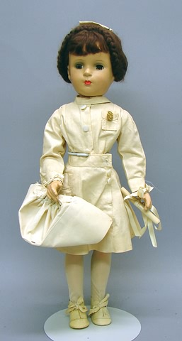 Appraisal: Compo doll with the Margaret O'Brien face Brown mohair wig