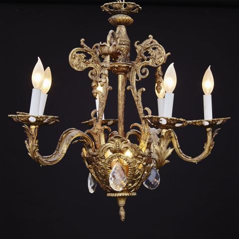 Appraisal: Napoleon III Ormolu Eight Light Chandelier late th century height