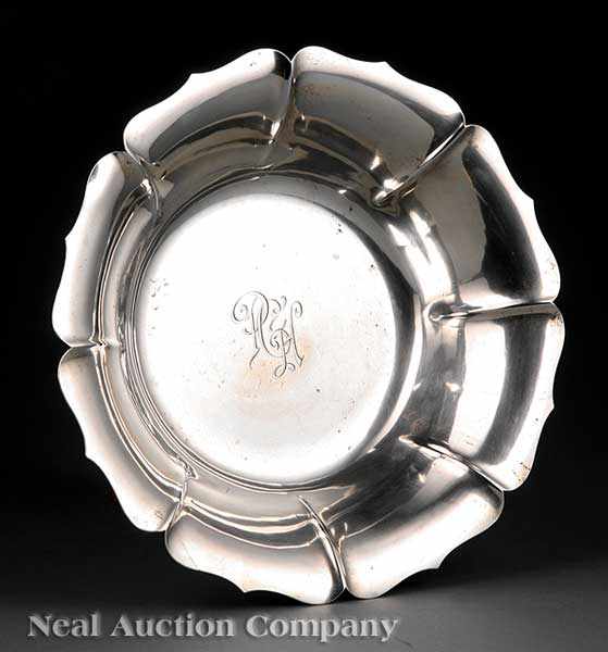 Appraisal: An International Sterling Silver Lobed Bowl monogrammed PCH height in