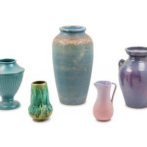 Appraisal: A Group of Five American Pottery Articles Early th Century