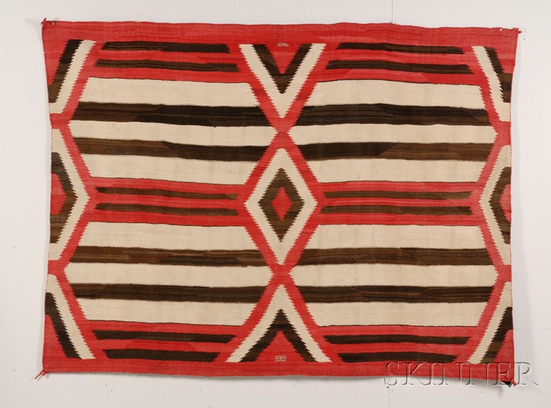 Appraisal: Southwest Weaving Navajo c natural and synthetic dyed homespun wool