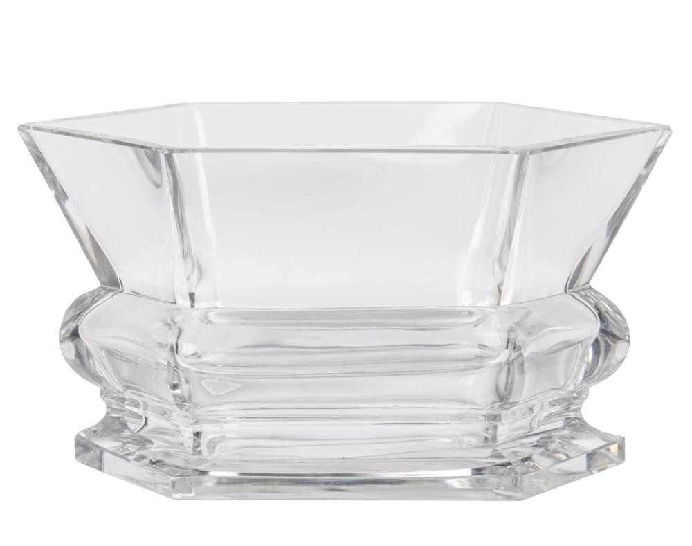 Appraisal: BACCARAT CRYSTAL CENTER BOWLmarked lozenge-shaped Condition a chip to one