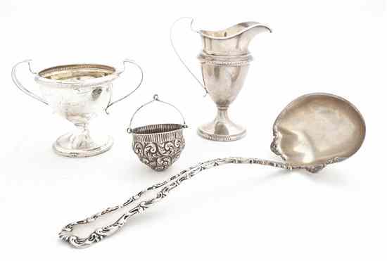 Appraisal: A Collection of American Sterling Silver Table Articles comprising a