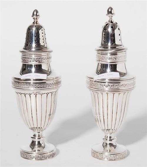 Appraisal: PAIR OF SUGAR SPRINKLERS Modern Marked Slim urn shape with