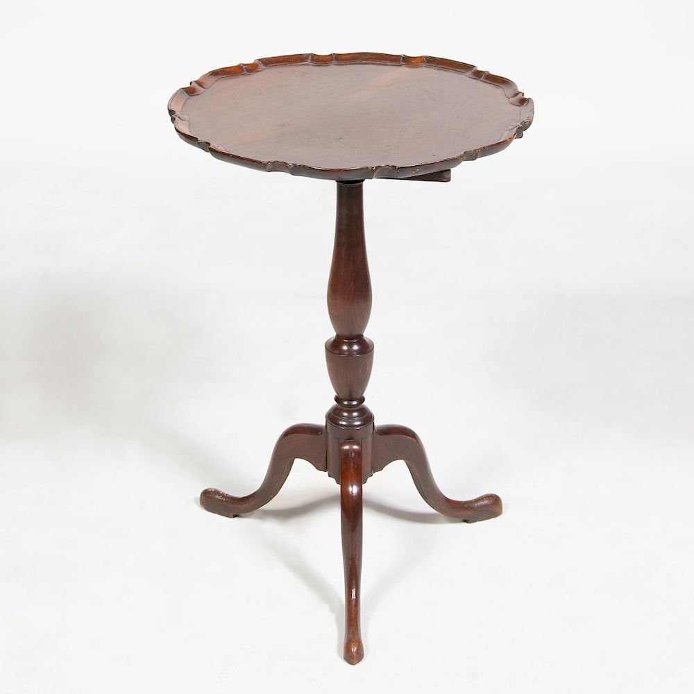 Appraisal: George III Mahogany Tilt-Top Tripod Table x in Condition Minor