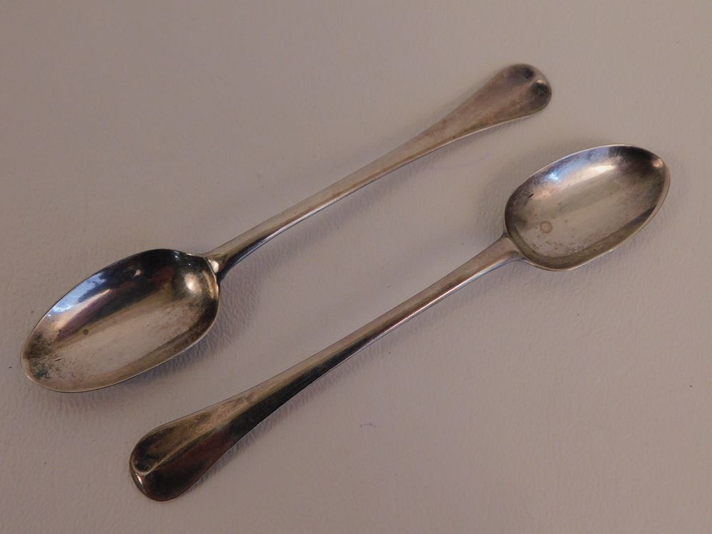 Appraisal: PAIR J RICHARDSON TH C SPOONS Pair late th century