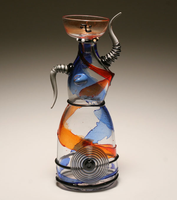 Appraisal: Cenedese Murano abstract figural art glass decanter designed by Fulvio