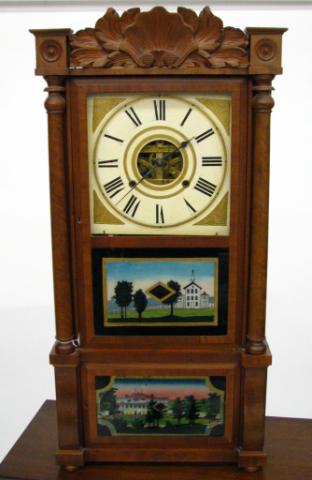 Appraisal: Antique Walnut Victorian Shelf clock by Birge Mallory Co reverse