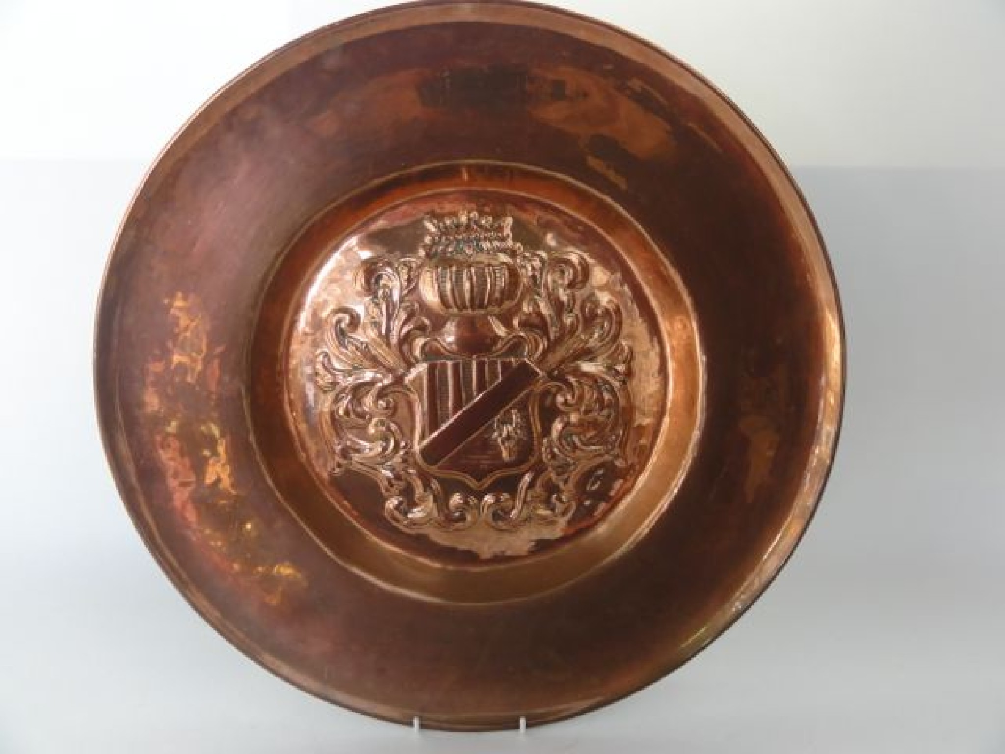 Appraisal: A th century copper charger of circular form with embossed