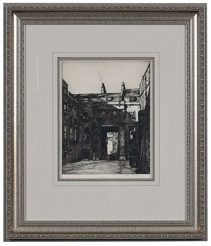 Appraisal: Sir Henry George Rushbury British - A Courtyard signed in