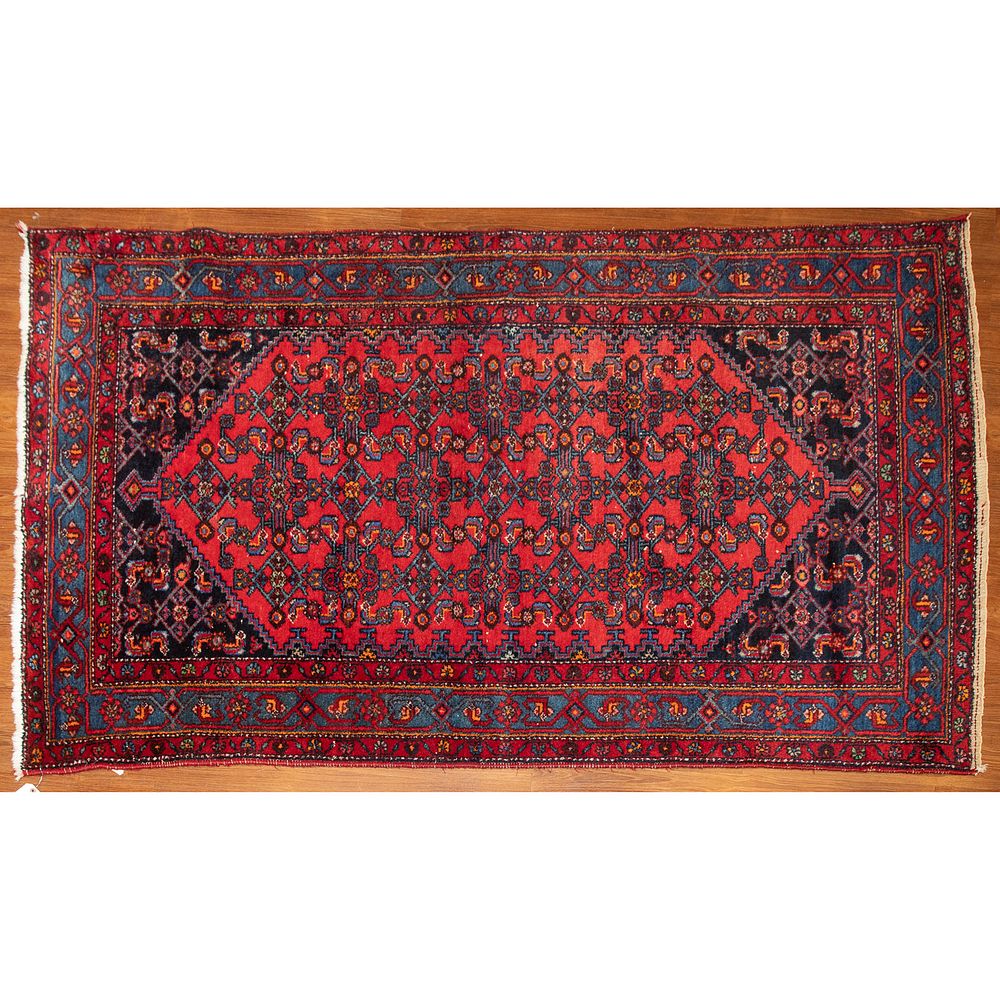 Appraisal: Hamadan Rug Persia x Third quarter- th century hand-knotted wool