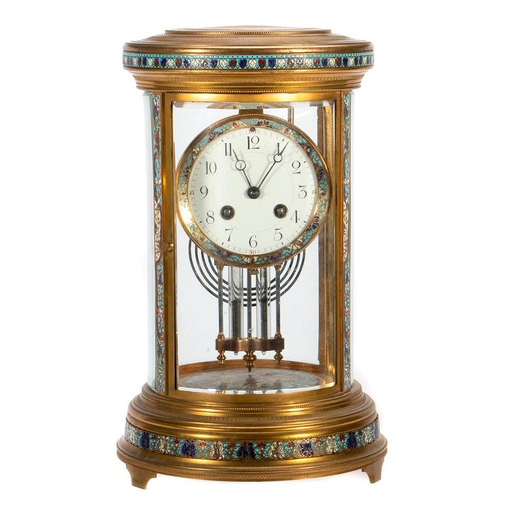 Appraisal: Late th- early th-century French mantle clock Late th- early