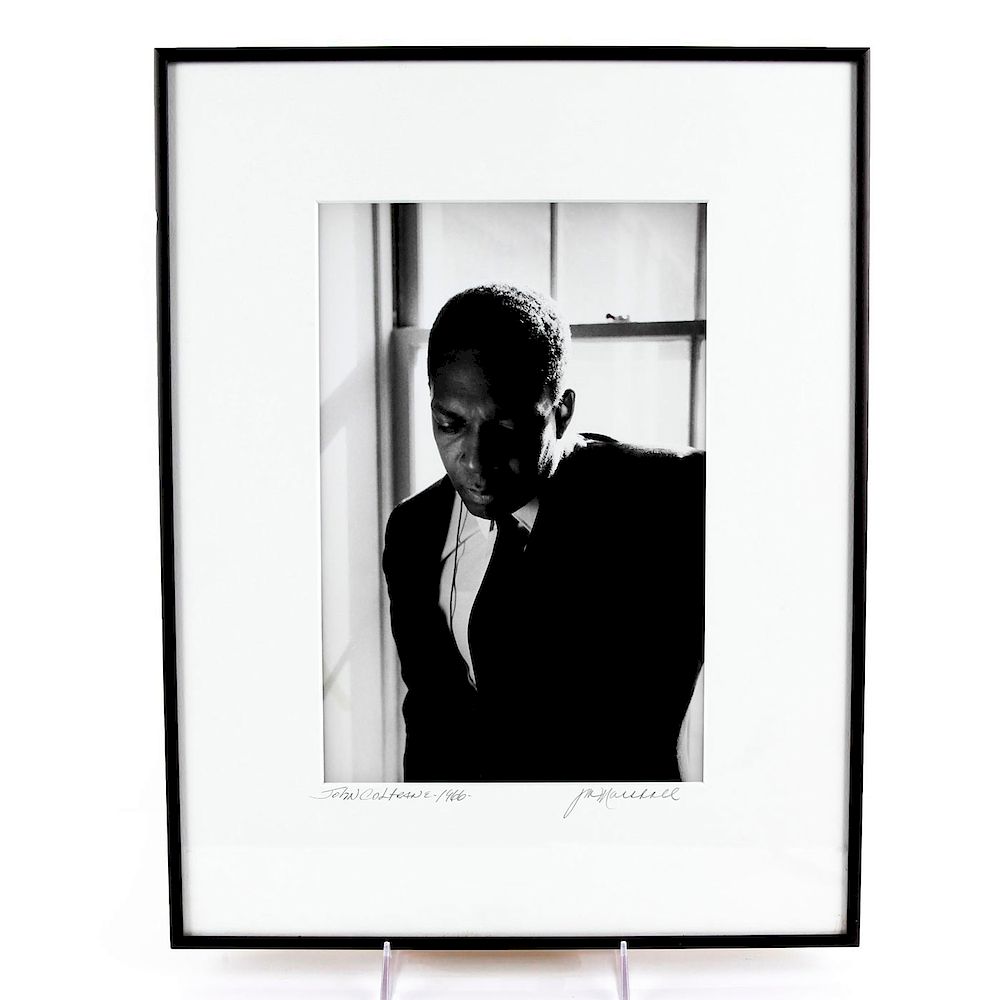 Appraisal: PORTRAIT PHOTOGRAPH OF JOHN COLTRANE BY JIM MARSHALL Artist signed